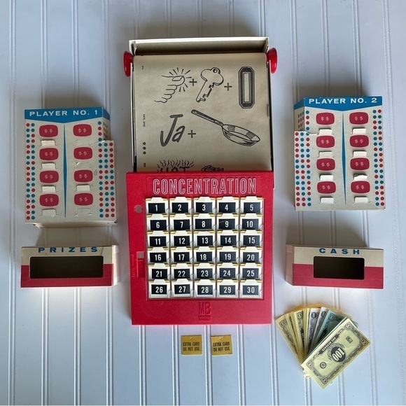 Milton Bradley CONCENTRATION Game with Rolomatic Puzzle Changer 1964 8th edition - Picture 3 of 9